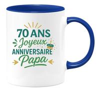 quotedazur - Mug Humour 70 Ans Joyeux Anniversaire Papa Cadeau Spécial Homme Convivial Tasse Original