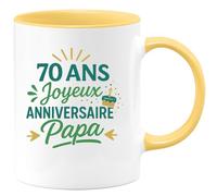 quotedazur - Mug Humour 70 Ans Joyeux Anniversaire Papa Cadeau Spécial Homme Convivial Tasse Original