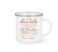 quotedazur - Mug Humour À Ma Belle-Mère, Merci Pour Ce Cadeau Précieux, Ton Fils Merveilleux. Amour, Sophia. Original Tasse Personnalisée Pleine D'amour