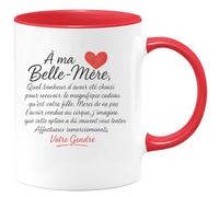 quotedazur - Mug Humour À Ma Belle-mère, Quel Bonheur D'être Choisi Pour Recevoir Votre Fille, Un Cadeau Unique. Merci Soutien Affectueux. Original Tasse Attention