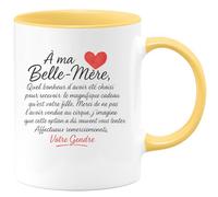 quotedazur - Mug Humour À Ma Belle-mère, Quel Bonheur D'être Choisi Pour Recevoir Votre Fille, Un Cadeau Unique. Merci Soutien Affectueux. Original Tasse Attention