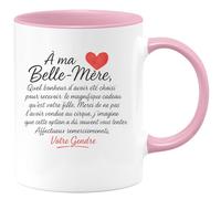quotedazur - Mug Humour À Ma Belle-mère, Quel Bonheur D'être Choisi Pour Recevoir Votre Fille, Un Cadeau Unique. Merci Soutien Affectueux. Original Tasse Attention