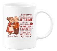 quotedazur - Mug Humour À Mon Mari, Je T'aime. T'offre Ce Cadeau Une Tasse Unique Et Pleine D'amour. Tendre Pour Avec Personnalisée Idéale