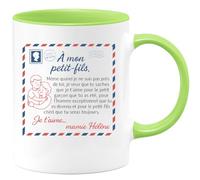 quotedazur - Mug Humour À Mon Petit-fils, Je T'aime Pour L'homme Que Tu Es Devenu, Cadeau De Mamie Hélène Tasse Personnalisé Exceptionnel Et Aimé