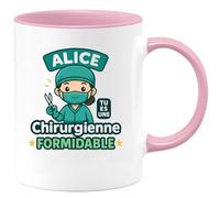 quotedazur - Mug Humour Alice, Chirurgienne Formidable Un Hommage Inspirant Et Fier Cadeau Parfait Pour Femme Exceptionnelle, Tasse Unique À Offrir