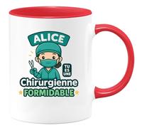 quotedazur - Mug Humour Alice, Chirurgienne Formidable Un Hommage Inspirant Et Fier Cadeau Parfait Pour Femme Exceptionnelle, Tasse Unique À Offrir