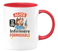 quotedazur - Mug Humour Alice Tu Es Une Infirmière Formidable Cadeau Spécial Parfait Pour Tasse D'infirmière Exceptionnelle Et Dévouée