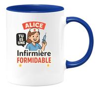 quotedazur - Mug Humour Alice Tu Es Une Infirmière Formidable Cadeau Spécial Parfait Pour Tasse D'infirmière Exceptionnelle Et Dévouée