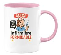 quotedazur - Mug Humour Alice Tu Es Une Infirmière Formidable Cadeau Spécial Parfait Pour Tasse D'infirmière Exceptionnelle Et Dévouée