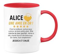 quotedazur - Mug Humour Alice, Une Amie En Or Pour Cuisiner De Bons Plats. Elle Mérite Le Mec Parfait, On L'aime Cadeau Tasse Idéale Et Partager