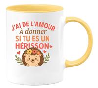 quotedazur - Mug Humour Amour À Donner Pour Les Fans De Hérissons, Original Et Mignon Idéal Cadeau Originale Amoureux Des En Tasse Unique