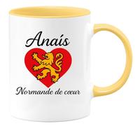 quotedazur - Mug Humour Anaïs, Normande De CœUr Cadeau Pour Femme Fière Ses Racines Idée Unique Avec Tasse Personnalisée