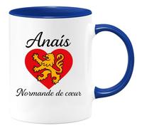 quotedazur - Mug Humour Anaïs, Normande De CœUr Cadeau Pour Femme Fière Ses Racines Idée Unique Avec Tasse Personnalisée