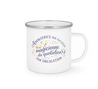 quotedazur - Mug Humour Animatrice par vocation, magicienne du quotidien par obligation - Cadeau Animatrice Femme