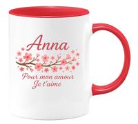 quotedazur - Mug Humour Anna, Mon Amour, Je T'aime - Mug Personnalisé Pour Femme - Idéal Cadeau Pour Femme, Tasse Amour Personnalisée, Idée Cadeau Romantique