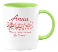 quotedazur - Mug Humour Anna, Mon Amour, Je T'aime Personnalisé Pour Femme Idéal Cadeau Tasse Personnalisée, Idée Romantique