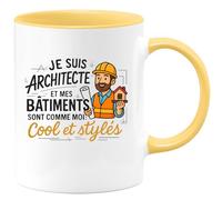 quotedazur - Mug Humour Architecte Cool Et Stylé, Mes Bâtiments Reflètent Ma Passion Unique Idée Cadeau Originale Tasse Durable Pour