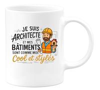 quotedazur - Mug Humour Architecte Cool Et Stylé, Mes Bâtiments Reflètent Ma Passion Unique Idée Cadeau Originale Tasse Durable Pour