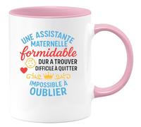 quotedazur - Mug Humour Assistante Maternelle Formidable, Difficile À Trouver, Impossible Oublier Cadeau Unique Tasse Pour Exceptionnelle