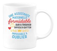 quotedazur - Mug Humour Assistante Maternelle Formidable, Difficile À Trouver, Impossible Oublier Cadeau Unique Tasse Pour Exceptionnelle