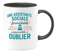 quotedazur - Mug Humour Assistante Sociale Formidable, Difficile À Trouver, Impossible Oublier, Cadeau Unique Original Pour Tasse Aux Assistantes Sociales Appréciées