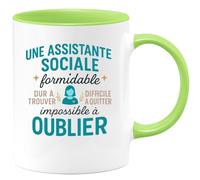 quotedazur - Mug Humour Assistante Sociale Formidable, Difficile À Trouver, Impossible Oublier, Cadeau Unique Original Pour Tasse Aux Assistantes Sociales Appréciées