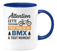 quotedazur - Mug Humour Attention Cette Personne Peut Parler De Bmx À Tout Moment Cadeau Original Tasse Pour Passionnés Amateurs Et Confirmés