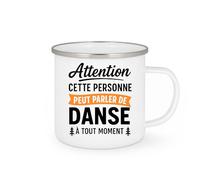 quotedazur - Mug Humour Attention - Cette Personne Peut Parler De Danse À Tout Moment - Idée Cadeau Originale Tasse Danseuse Pour Passionnés