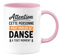 quotedazur - Mug Humour Attention Cette Personne Peut Parler De Danse À Tout Moment Idée Cadeau Originale Tasse Danseuse Pour Passionnés