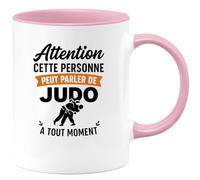 quotedazur - Mug Humour Attention Cette Personne Peut Parler De Judo À Tout Moment Cadeau Original Tasse Parfaite Pour Amateurs Passionnés
