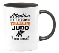 quotedazur - Mug Humour Attention Cette Personne Peut Parler De Judo À Tout Moment Cadeau Original Tasse Parfaite Pour Amateurs Passionnés