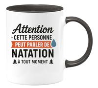 quotedazur - Mug Humour Attention, Cette Personne Peut Parler De Natation À Tout Moment Fun Et Original Idée Cadeau Originale Tasse Parfaite Pour Passionnés