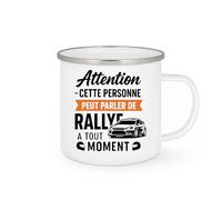 quotedazur - Mug Humour Attention Cette Personne Peut Parler De Rallye À Tout Moment Idée Cadeau Originale Tasse Personnalisée Passion