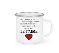 quotedazur - Mug Humour Au Cas Où Je Ne Te Le Dirais Pas Assez Souvent, Voici Une Tasse Pour Te Le Rappeler : Je T'aime - Cadeau Tendre Pour Dire Je T'aime Avec Cette Tasse Unique