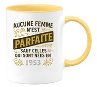 quotedazur - Mug Humour Aucune Femme N'est Parfaite Sauf Celles Nées En 1953 Idée Cadeau Anniversaire 72 Ans