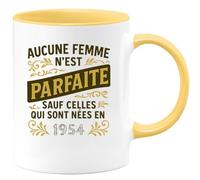 quotedazur - Mug Humour Aucune Femme N'est Parfaite Sauf Celles Nées En 1954 Idée Cadeau Anniversaire 71 Ans