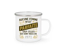 quotedazur - Mug Humour Aucune Femme N'est Parfaite Sauf Celles Nées En 1972 Idée Cadeau Anniversaire 53 Ans
