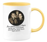 quotedazur - Mug Humour Aux Quatre Coins D'paris Qu'on Va L'retrouver, Éparpillé Par Petits Bouts Façon Puzzle... Idée Cadeau Originale Tasse Paris Unique