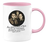 quotedazur - Mug Humour Aux Quatre Coins D'paris Qu'on Va L'retrouver, Éparpillé Par Petits Bouts Façon Puzzle... Idée Cadeau Originale Tasse Paris Unique