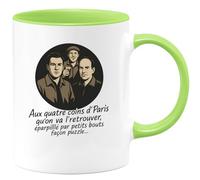 quotedazur - Mug Humour Aux Quatre Coins D'paris Qu'on Va L'retrouver, Éparpillé Par Petits Bouts Façon Puzzle... Idée Cadeau Originale Tasse Paris Unique
