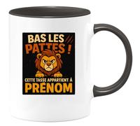 quotedazur - Mug Humour Bas Les Pattes Tasse Personnalisée Pour Prénom Idée Cadeau Originale Avec Tous