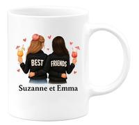 quotedazur - Mug Humour Be Friends Suzanne Et Emma Cadeau Personnalisé Pour Amies Idée Originale Tasse Personnalisée Proches Chic Élégante