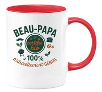 quotedazur - Mug Humour Beau-Papa certifié bio : 100% naturellement génial - Cadeau Beau-Papa Homme