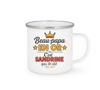 quotedazur - Mug Humour Beau-papa En Or Cadeau Spécial De La Part Sandrine Sur Cette Tasse Idée Originale Avec Personnalisée Pour Unique