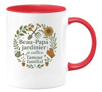 quotedazur - Mug Humour Beau-Papa jardinier : je cultive l'amour familial - Cadeau Beau-Papa Homme