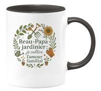quotedazur - Mug Humour Beau-Papa jardinier : je cultive l'amour familial - Cadeau Beau-Papa Homme