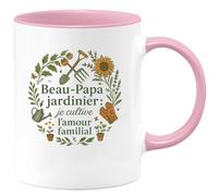 quotedazur - Mug Humour Beau-Papa jardinier : je cultive l'amour familial - Cadeau Beau-Papa Homme