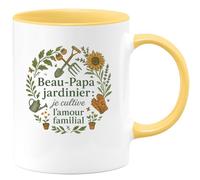 quotedazur - Mug Humour Beau-Papa jardinier : je cultive l'amour familial - Cadeau Beau-Papa Homme