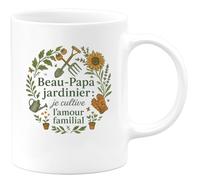 quotedazur - Mug Humour Beau-Papa jardinier : je cultive l'amour familial - Cadeau Beau-Papa Homme