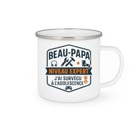 quotedazur - Mug Humour Beau-Papa niveau expert : j'ai survécu à l'adolescence - Cadeau Beau-Papa Homme